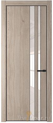 Дверь Profil Doors 20NA цвет Дуб Сонома стекло Lacobel Перламутровый лак цвет профиля Черный матовый RAL9005 Дверь Profil Doors 20NA цвет Дуб Сонома стекло Lacobel Перламутровый лак цвет профиля Черный матовый RAL9005