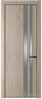 Дверь Profil Doors 20NA цвет Дуб Сонома стекло Lacobel Серебро Матлак цвет профиля Черный матовый RAL9005 Дверь Profil Doors 20NA цвет Дуб Сонома стекло Lacobel Серебро Матлак цвет профиля Черный матовый RAL9005