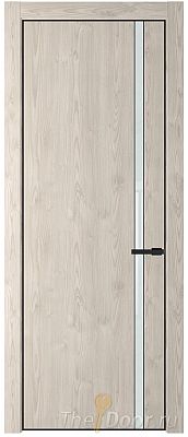 Дверь Profil Doors 21NA цвет Каштан Светлый стекло Lacobel Белый лак цвет профиля Черный матовый RAL9005