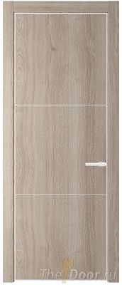 Дверь Profil Doors 13NE цвет Дуб Сонома кромка Белый матовый RAL9003