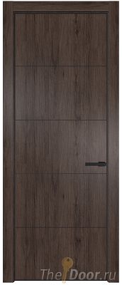 Дверь Profil Doors 15NE цвет Дуб Тобакко кромка Черный матовый RAL9005