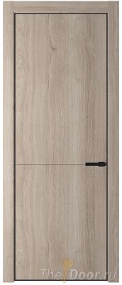 Дверь Profil Doors 16NE цвет Дуб Сонома кромка Черный матовый RAL9005