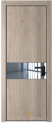 Дверь Profil Doors 17NE цвет Дуб Сонома кромка Черный матовый RAL9005 стекло Зеркало Дверь Profil Doors 17NE цвет Дуб Сонома кромка Черный матовый RAL9005 стекло Зеркало