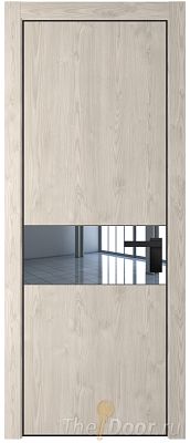 Дверь Profil Doors 17NE цвет Каштан Светлый кромка Черный матовый RAL9005 стекло Зеркало