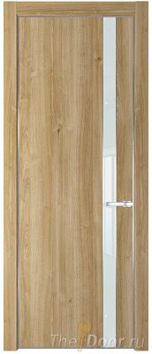 Дверь Profil Doors 18NE цвет Дуб Карамель кромка Серебро стекло Lacobel Белый лак Дверь Profil Doors 18NE цвет Дуб Карамель кромка Серебро стекло Lacobel Белый лак