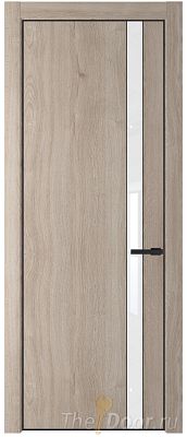 Дверь Profil Doors 18NE цвет Дуб Сонома кромка Черный матовый RAL9005 стекло Lacobel лак Классик Дверь Profil Doors 18NE цвет Дуб Сонома кромка Черный матовый RAL9005 стекло Lacobel лак Классик