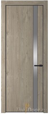 Дверь Profil Doors 18NE цвет Каштан Темный кромка Черный матовый RAL9005 стекло Lacobel Серебро Матлак Дверь Profil Doors 18NE цвет Каштан Темный кромка Черный матовый RAL9005 стекло Lacobel Серебро Матлак