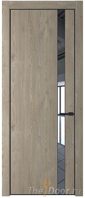 Дверь Profil Doors 18NE цвет Каштан Темный кромка Черный матовый RAL9005 стекло Зеркало Дверь Profil Doors 18NE цвет Каштан Темный кромка Черный матовый RAL9005 стекло Зеркало