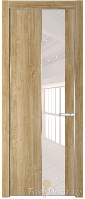 Дверь Profil Doors 19NE цвет Дуб Карамель кромка Серебро стекло Lacobel Перламутровый лак Дверь Profil Doors 19NE цвет Дуб Карамель кромка Серебро стекло Lacobel Перламутровый лак