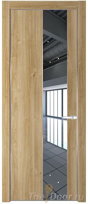 Дверь Profil Doors 19NE цвет Дуб Карамель кромка Серебро стекло Зеркало Дверь Profil Doors 19NE цвет Дуб Карамель кромка Серебро стекло Зеркало