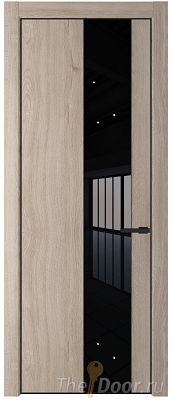 Дверь Profil Doors 19NE цвет Дуб Сонома кромка Черный матовый RAL9005 стекло Lacobel Черный лак Дверь Profil Doors 19NE цвет Дуб Сонома кромка Черный матовый RAL9005 стекло Lacobel Черный лак