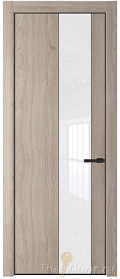 Дверь Profil Doors 19NE цвет Дуб Сонома кромка Черный матовый RAL9005 стекло Lacobel лак Классик Дверь Profil Doors 19NE цвет Дуб Сонома кромка Черный матовый RAL9005 стекло Lacobel лак Классик