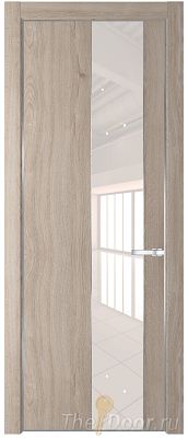 Дверь Profil Doors 19NE цвет Дуб Сонома кромка Серебро стекло Lacobel Перламутровый лак Дверь Profil Doors 19NE цвет Дуб Сонома кромка Серебро стекло Lacobel Перламутровый лак