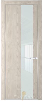 Дверь Profil Doors 19NE цвет Каштан Светлый кромка Серебро стекло Lacobel Белый лак Дверь Profil Doors 19NE цвет Каштан Светлый кромка Серебро стекло Lacobel Белый лак