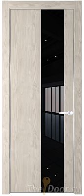 Дверь Profil Doors 19NE цвет Каштан Светлый кромка Серебро стекло Lacobel Черный лак Дверь Profil Doors 19NE цвет Каштан Светлый кромка Серебро стекло Lacobel Черный лак