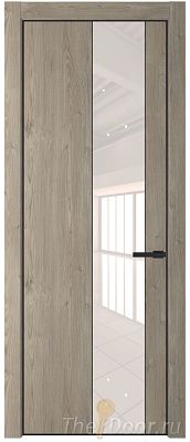 Дверь Profil Doors 19NE цвет Каштан Темный кромка Черный матовый RAL9005 стекло Lacobel Перламутровый лак Дверь Profil Doors 19NE цвет Каштан Темный кромка Черный матовый RAL9005 стекло Lacobel Перламутровый лак