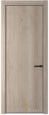 Дверь Profil Doors 1NE цвет Дуб Сонома кромка Черный матовый RAL9005
