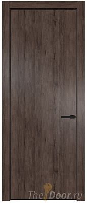 Дверь Profil Doors 1NE цвет Дуб Тобакко кромка Черный матовый RAL9005