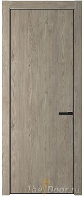 Дверь Profil Doors 1NE цвет Каштан Темный кромка Черный матовый RAL9005