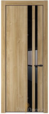 Дверь Profil Doors 20NE цвет Дуб Карамель кромка Черный матовый RAL9005 стекло Lacobel Черный лак Дверь Profil Doors 20NE цвет Дуб Карамель кромка Черный матовый RAL9005 стекло Lacobel Черный лак