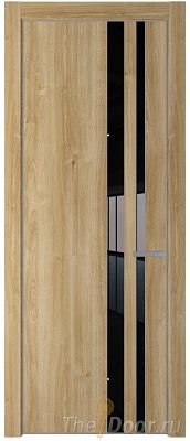 Дверь Profil Doors 20NE цвет Дуб Карамель кромка Серебро стекло Lacobel Черный лак Дверь Profil Doors 20NE цвет Дуб Карамель кромка Серебро стекло Lacobel Черный лак