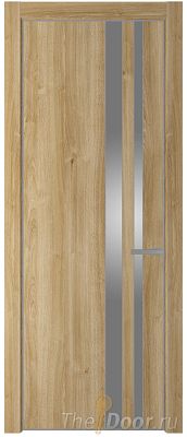 Дверь Profil Doors 20NE цвет Дуб Карамель кромка Серебро стекло Lacobel Серебро Матлак Дверь Profil Doors 20NE цвет Дуб Карамель кромка Серебро стекло Lacobel Серебро Матлак