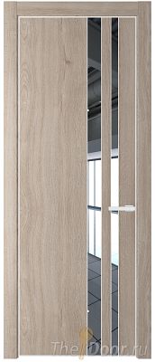 Дверь Profil Doors 20NE цвет Дуб Сонома кромка Белый матовый RAL9003 стекло Зеркало Дверь Profil Doors 20NE цвет Дуб Сонома кромка Белый матовый RAL9003 стекло Зеркало