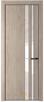 Дверь Profil Doors 20NE цвет Дуб Сонома кромка Черный матовый RAL9005 стекло Lacobel Перламутровый лак Дверь Profil Doors 20NE цвет Дуб Сонома кромка Черный матовый RAL9005 стекло Lacobel Перламутровый лак