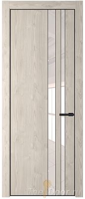 Дверь Profil Doors 20NE цвет Каштан Светлый кромка Черный матовый RAL9005 стекло Lacobel Перламутровый лак Дверь Profil Doors 20NE цвет Каштан Светлый кромка Черный матовый RAL9005 стекло Lacobel Перламутровый лак
