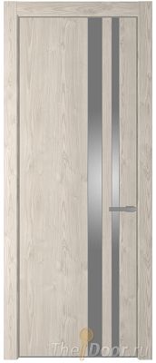 Дверь Profil Doors 20NE цвет Каштан Светлый кромка Серебро стекло Lacobel Серебро Матлак