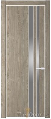 Дверь Profil Doors 20NE цвет Каштан Темный кромка Белый матовый RAL9003 стекло Lacobel Серебро Матлак Дверь Profil Doors 20NE цвет Каштан Темный кромка Белый матовый RAL9003 стекло Lacobel Серебро Матлак