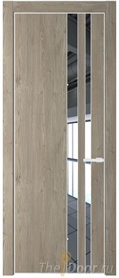 Дверь Profil Doors 20NE цвет Каштан Темный кромка Белый матовый RAL9003 стекло Зеркало Дверь Profil Doors 20NE цвет Каштан Темный кромка Белый матовый RAL9003 стекло Зеркало
