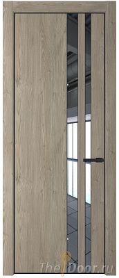 Дверь Profil Doors 20NE цвет Каштан Темный кромка Черный матовый RAL9005 стекло Зеркало Дверь Profil Doors 20NE цвет Каштан Темный кромка Черный матовый RAL9005 стекло Зеркало
