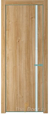 Дверь Profil Doors 21NE цвет Дуб Карамель кромка Мята стекло Lacobel Белый лак