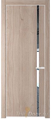 Дверь Profil Doors 21NE цвет Дуб Сонома кромка Белый матовый RAL9003 стекло Зеркало Дверь Profil Doors 21NE цвет Дуб Сонома кромка Белый матовый RAL9003 стекло Зеркало