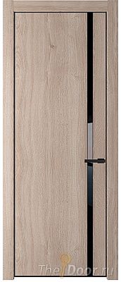 Дверь Profil Doors 21NE цвет Дуб Сонома кромка Черный матовый RAL9005 стекло Lacobel Черный лак
