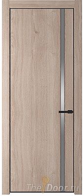 Дверь Profil Doors 21NE цвет Дуб Сонома кромка Черный матовый RAL9005 стекло Lacobel Серебро Матлак Дверь Profil Doors 21NE цвет Дуб Сонома кромка Черный матовый RAL9005 стекло Lacobel Серебро Матлак