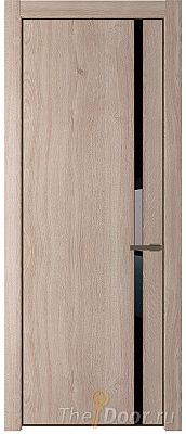 Дверь Profil Doors 21NE цвет Дуб Сонома кромка Деорэ стекло Lacobel Черный лак