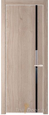 Дверь Profil Doors 21NE цвет Дуб Сонома кромка Крем Вайт стекло Lacobel Черный лак