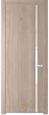 Дверь Profil Doors 21NE цвет Дуб Сонома кромка Серебро стекло Lacobel Перламутровый лак