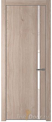 Дверь Profil Doors 21NE цвет Дуб Сонома кромка Смоки стекло Lacobel Перламутровый лак