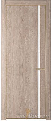 Дверь Profil Doors 21NE цвет Дуб Сонома кромка Золото стекло Lacobel лак Классик Дверь Profil Doors 21NE цвет Дуб Сонома кромка Золото стекло Lacobel лак Классик