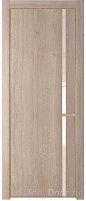 Дверь Profil Doors 21NE цвет Дуб Сонома кромка Золото стекло Lacobel Перламутровый лак Дверь Profil Doors 21NE цвет Дуб Сонома кромка Золото стекло Lacobel Перламутровый лак