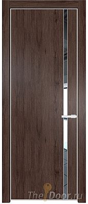Дверь Profil Doors 21NE цвет Дуб Тобакко кромка Белый матовый RAL9003 стекло Зеркало Дверь Profil Doors 21NE цвет Дуб Тобакко кромка Белый матовый RAL9003 стекло Зеркало