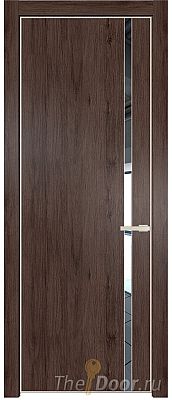 Дверь Profil Doors 21NE цвет Дуб Тобакко кромка Крем Магнолия стекло Зеркало