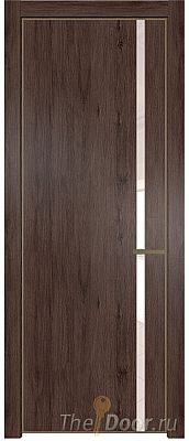 Дверь Profil Doors 21NE цвет Дуб Тобакко кромка Шампань стекло Lacobel Перламутровый лак