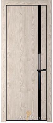 Дверь Profil Doors 21NE цвет Каштан Светлый кромка Черный матовый RAL9005 стекло Lacobel Черный лак