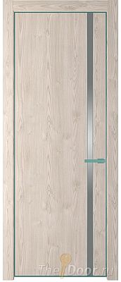 Дверь Profil Doors 21NE цвет Каштан Светлый кромка Мята стекло Lacobel Серебро Матлак
