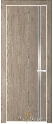 Дверь Profil Doors 21NE цвет Каштан Темный кромка Белый матовый RAL9003 стекло Lacobel Серебро Матлак Дверь Profil Doors 21NE цвет Каштан Темный кромка Белый матовый RAL9003 стекло Lacobel Серебро Матлак