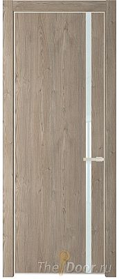 Дверь Profil Doors 21NE цвет Каштан Темный кромка Крем Магнолия стекло Lacobel Белый лак